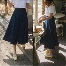 Bellee 正韓  直條紋腰鬆緊波浪長裙  (2色) 【0820-13】 歷史價格詳細信息