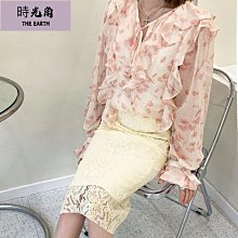 【時光角】連衣裙碎花秋冬新款韓版減齡拼接綁帶顯瘦百搭月日發完 歷史價格詳細信息