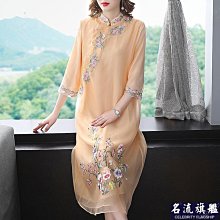 改良式漢服 長旗袍 短旗袍 新中式旗袍 大尺碼旗袍 白漉2022夏季新款改良版旗袍中國風收腰抽繩長款盤扣短袖洋裝女 歷史價格詳細信息