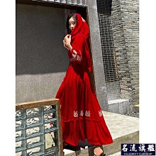 復古紅色刺繡鑲金古著旗袍+絲紗同款外套S號旋轉53 歷史價格詳細信息