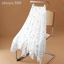 不規則碎花半身裙女夏季薄款冰絲魚尾裙子高級感氣質媽媽2024新款-kby科貝 歷史價格詳細信息