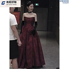 敬酒服新娘23新款冬季紅色結婚中式絲絨長款訂婚禮服裙秀禾服女~乾乾好物~ 歷史價格詳細信息
