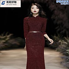 新娘敬酒服旗袍23新款冬季平時可穿小個子紅色蕾絲小禮服連衣裙~乾乾好物~ 歷史價格詳細信息