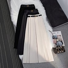 灰色西裝半身裙女2024夏季新款美式高腰開叉直筒包臀半裙中長裙子-kby科貝 歷史價格詳細信息