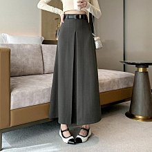 送腰帶 3色入 毛呢百褶裙半身裙女2023秋冬款高腰大擺裙中長裙潮 歷史價格詳細信息