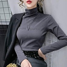 德絨打底衫女印花內搭秋冬半高領t長袖T恤加絨加厚保暖衣秋衣上衣 歷史價格詳細信息