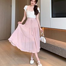 **衣戀小舖**RG1134女裝鬆緊高腰花邊蛋糕裙修身大擺半身裙(2色) 歷史價格詳細信息