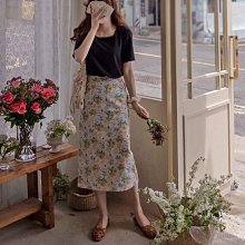 Bellee 正韓 夏天薄款後鬆緊小愛心輕牛仔長裙  【0628-40】 預購 歷史價格詳細信息