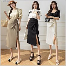 中長款時尚通勤百褶裙2024年春季款後腰鬆緊簡約修身氣質半身裙 歷史價格詳細信息