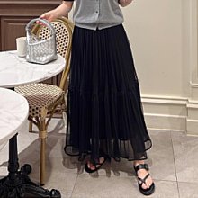 Bellee 正韓  直條紋腰鬆緊波浪長裙  (2色) 【0820-13】 歷史價格詳細信息