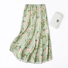 真絲長裙＊100%蠶絲(紅云紗花羅)＊鬆緊腰／盤釦／側擺開叉／提花／和服綢紅云紗＊接受訂購 歷史價格詳細信息