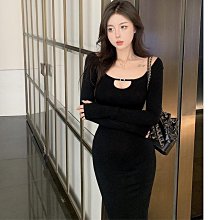 設計感性感修身顯身材連衣裙新中式旗袍緊身鏤空夜場包臀長裙 歷史價格詳細信息