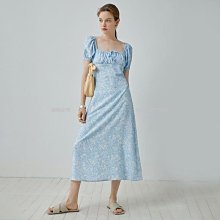 【熱賣精選】時尚連衣裙2021夏甜美連衣裙收腰新款少女方領短裙灰色簡約通 歷史價格詳細信息