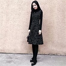 Sandro Moscoloni法式蕾絲氣質長袖連身裙女秋裝顯瘦針織打底長裙-名流 歷史價格詳細信息