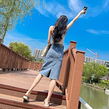 2024新款藍色破洞牛仔褲女裝寬鬆直筒休閒長褲 歷史價格詳細信息