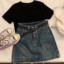 牛仔半身裙女2023新款夏款梨型身材胖mm穿搭遮肚子遮胯寬裙子短裙 價格比較,價格查詢,歷史價格詳細信息