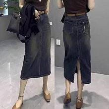 復古a字牛仔半身裙秋季女高腰梨形身材大碼遮肚子開叉顯瘦包臀裙 價格比較,價格查詢,歷史價格詳細信息