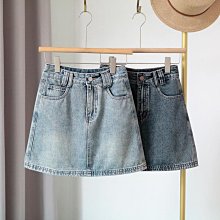 150小個子深藍色牛仔裙女春夏高腰直筒開叉a字半身裙顯高中長裙子 歷史價格詳細信息