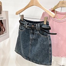 牛仔短裙女夏季2024新款高腰顯瘦韓版百搭大碼胖mm防走光a字裙褲-kby科貝 歷史價格詳細信息