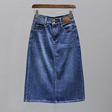 歐貨牛仔裙半身裙女短裙2024春夏減齡水洗高腰開叉a字裙包臀裙潮 歷史價格詳細信息