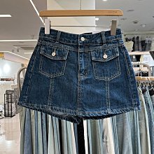 高腰短款牛仔半裙女辣妹a字小個子高腰包臀短裙夏帶腰帶 X88 歷史價格詳細信息