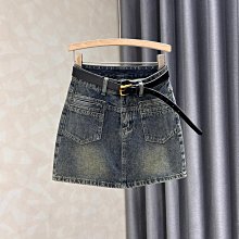 水泥灰牛仔微喇褲女2024年早春新款設計感高腰排扣開叉皮牌喇叭褲 歷史價格詳細信息