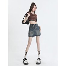 牛仔半身裙女 包臀短裙 A字短裙 高腰牛仔短裙 夏胖mm大尺碼女裝高腰牛仔裙加肥200斤包臀a字裙韓版顯瘦半 歷史價格詳細信息