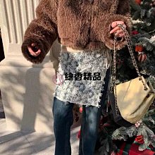 2023秋冬新款遮胯顯瘦梨型身材直筒牛仔褲女大碼胖窄版闊腿長褲 歷史價格詳細信息