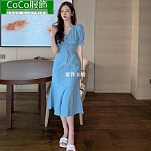 牛仔裙--修身顯瘦復古高腰雙排扣八片式大擺學院風牛仔長裙(藍XL-7L)-Q68熊衣褲語 歷史價格詳細信息