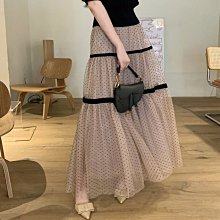 紗裙蕾絲網紗半身裙女春款很仙的溫柔仙女裙百褶裙子長裙-名流 歷史價格詳細信息