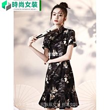 短款改良旗袍新款夏結婚敬酒服性感中式嫁衣修身顯瘦禮儀旗袍~乾乾好物~ 歷史價格詳細信息