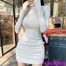 正韓洋裝 洋裝 長袖洋裝 秋冬V領過膝長洋裝 休閒洋裝 開叉收腰抽繩顯瘦針織子~CoCo服飾 歷史價格詳細信息