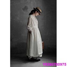 悠米小店早秋新款日系花邊立領亞麻長袖甜美蕾絲花邊拼接後開扣長款連衣裙 價格比較,價格查詢,歷史價格詳細信息