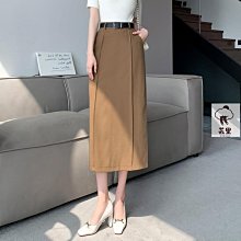 高腰直筒半身裙女春夏休閑氣質后開衩中長款裙子9688 歷史價格詳細信息
