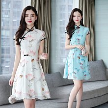 M-4XL 改良旗袍 短旗袍 仿香雲紗春夏中老年氣質時尚媽媽裝旗袍日常禮服結婚宴會旗袍~躍野好物~ 歷史價格詳細信息