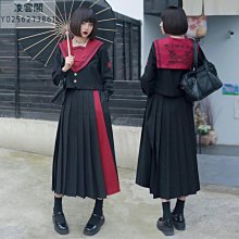 JK制服套裝裙子少女生夏裝2023新款初中高中學生海軍領百褶連衣裙 歷史價格詳細信息