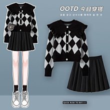 學院風韓系套裝女2023新款高級感溫柔炸街奶系春秋裝搭配一整套裙_佳美優品 歷史價格詳細信息