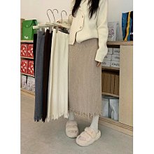 針織加厚半身裙女2023秋冬新款高腰顯瘦魚尾裙包臀長裙優雅流蘇裙-KBY科貝 歷史價格詳細信息