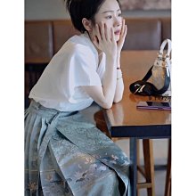 明制馬面裙御篇原創改良漢服女韶音漢元素直領對襟衫短馬面裙春夏款日常 歷史價格詳細信息