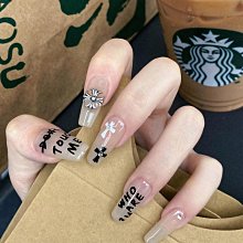 手工穿戴甲 橙色 玫瑰 蝴蝶 學生 高級 顯白 貼片指甲 歷史價格詳細信息