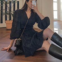 Korea韓國連線·正韓 氣質珍珠釦毛呢短洋裝 連身裙 連身洋裝 長袖洋裝 毛呢洋裝 排釦 氣質洋裝 短裙 合身- 歷史價格詳細信息