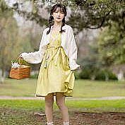 池夏【花間事·柳芽兒】唐制短衫齊胸裙原創改良漢服女春季超仙氣 歷史價格詳細信息