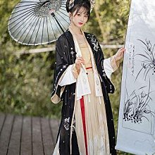 原創宋制漢服女古裝對襟長褙子齊腰下裙仙氣飄逸古風改良日常夏款  市 歷史價格詳細信息