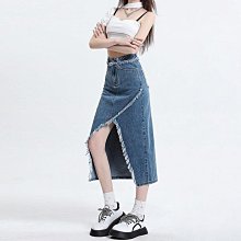 設計感辣妹復古牛仔半身裙女春夏高腰顯瘦a字包臀短裙潮47 歷史價格詳細信息