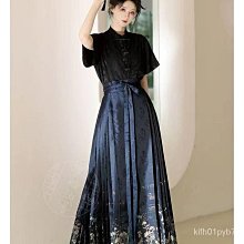 面裙套裝 漢服女 漢元素 中國風套裝 日常通勤 改良宋制漢服女中國風日常通勤漢元素長幹寺墨綠色上班穿秋冬蓮蓮生活館 歷史價格詳細信息