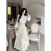 #婷婷百貨#面裙 鼎尚原創【鈴蘭】漢服女2023新款夏季薄款日常小個子短馬面裙套裝 歷史價格詳細信息