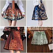 #婷婷百貨#面裙 鼎尚原創【鈴蘭】漢服女2023新款夏季薄款日常小個子短馬面裙套裝 歷史價格詳細信息