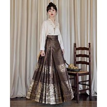 多色? 漢服女【鳳翎羽】明制立領中國風日常印花馬面裙  古風古裝衣服 馬面裙改良 歷史價格詳細信息