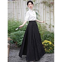 #婷婷百貨#--新中式國風改良漢服 混搭馬面裙半身裙日常通勤套裝女夏季---達人社 歷史價格詳細信息
