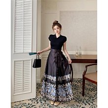 #婷婷百貨#面裙 鼎尚原創【鈴蘭】漢服女2023新款夏季薄款日常小個子短馬面裙套裝 歷史價格詳細信息